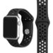 Curea iUni compatibila cu Apple Watch 1/2/3/4/5/6/7, 38mm, Silicon Sport, Black